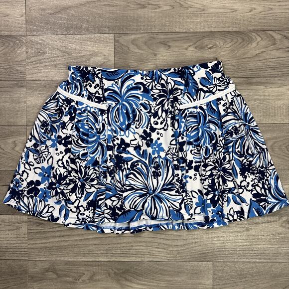 Lilly Pulitzer Dresses & Skirts - Lilly Pulitzer Luxletic Bacio Skort Pleated Navy Blue Pandarama sz XS